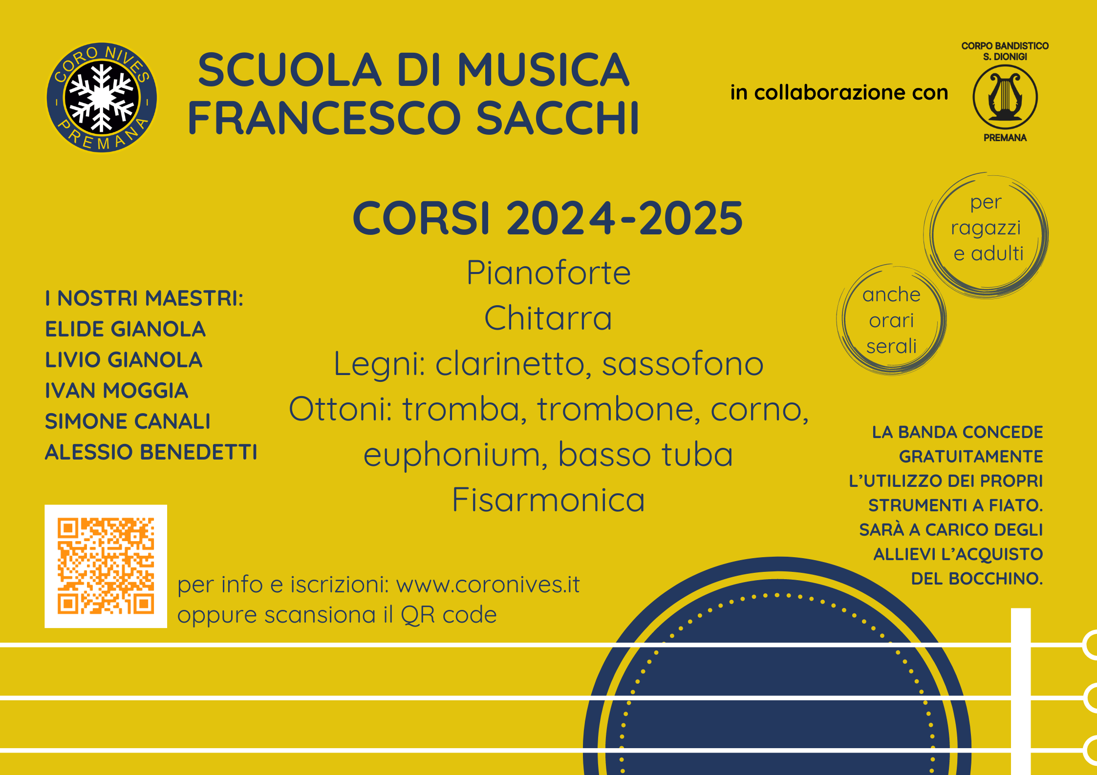 Aperte le iscrizioni alla Scuola di musica